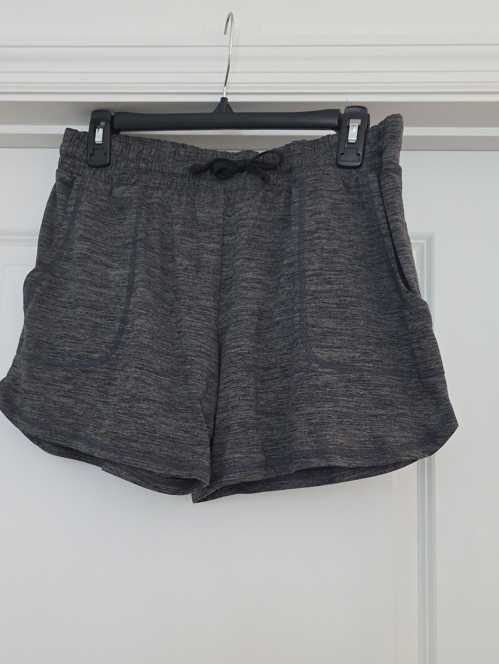 St. John's Bay Heathered Dark Gray Athletic Drawstring Shorts